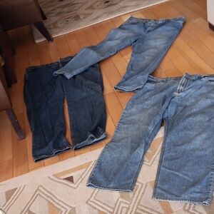 Faconnable Relaxed Fit Blue Jeans And 2 Other Pr Different Brands All 44x30